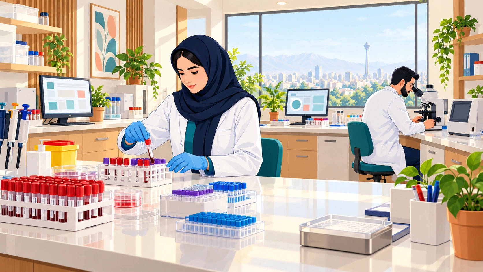 پیگیری نمونه و جواب آزمایش