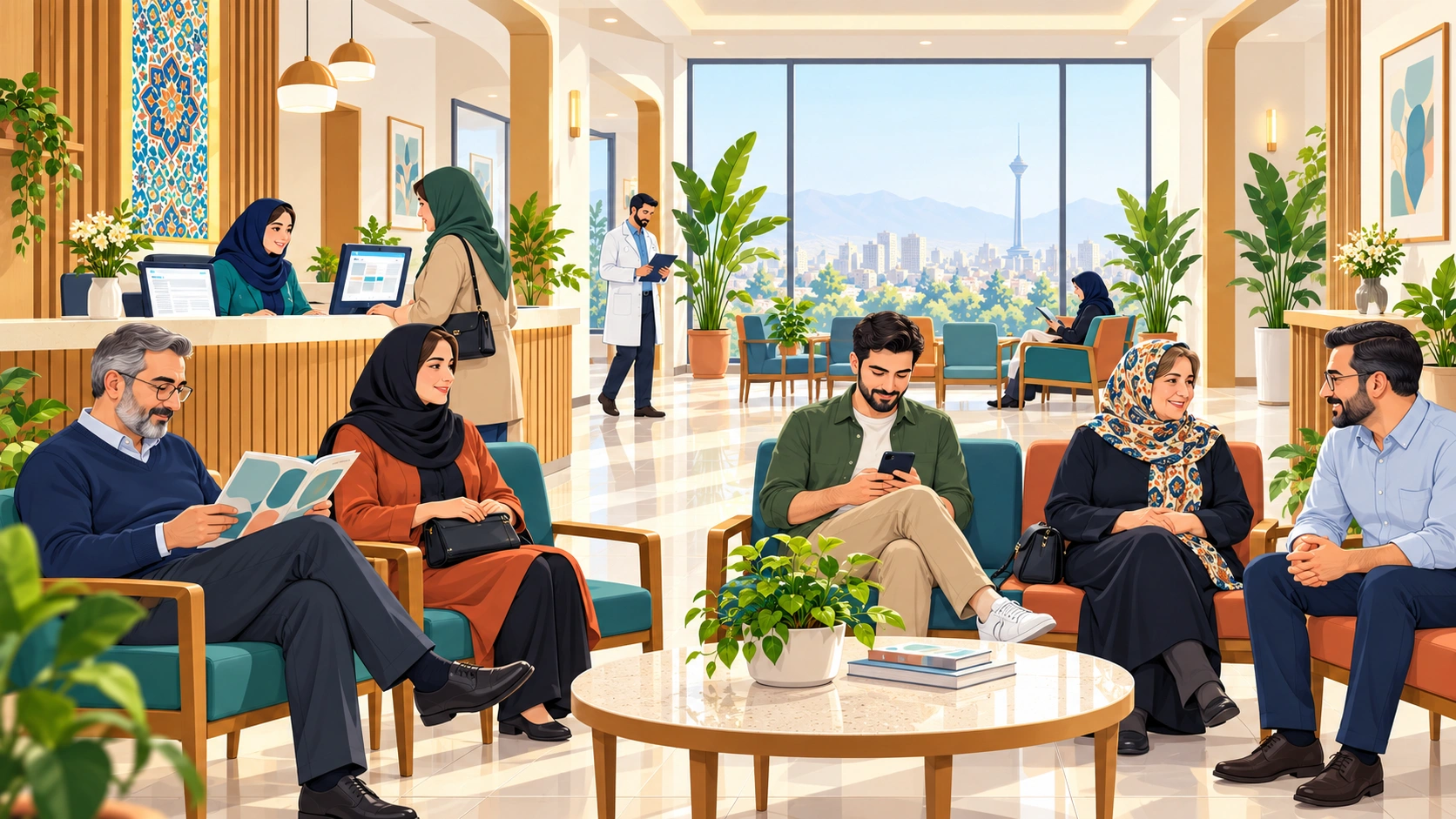 تبلیغ یک کلینیک در شبکه اجتماعی